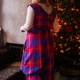 The Fold Top in Red Brushed Cotton Check