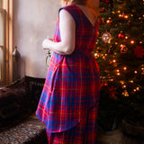 The Fold Top in Red Brushed Cotton Check