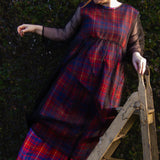 The Fold Top in Red Brushed Cotton Check