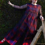 The Fold Top in Red Brushed Cotton Check