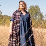 The Double Take Dress in Jeans Blue linen