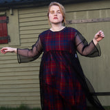 The Fold Top in Red Brushed Cotton Check