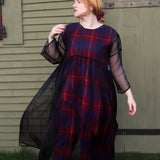 The Fold Top in Red Brushed Cotton Check