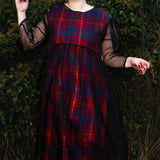 The Fold Top in Red Brushed Cotton Check