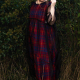 The Fold Top in Red Brushed Cotton Check