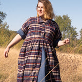 The Hybrid Dress in brushed checks