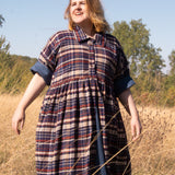 The Hybrid Dress in brushed checks
