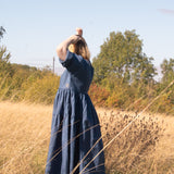 The Double Take Dress in Jeans Blue linen