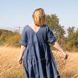 The Double Take Dress in Jeans Blue linen