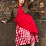 The Fold Top in Red Linen