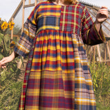 The Patchwork Everything Dress in Brushed checks