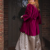 The Good Life Shirt in Burgundy Velvet