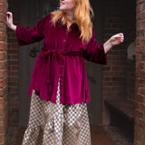 The Good Life Shirt in Burgundy Velvet