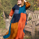 The Patchwork Everything Dress in Autumn linens - House of Flint