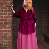 The Good Life Shirt in Burgundy Velvet