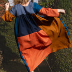 The Patchwork Everything Dress in Autumn linens - House of Flint