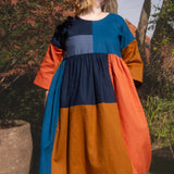 The Patchwork Everything Dress in Autumn linens - House of Flint