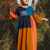 The Patchwork Everything Dress in Autumn linens - House of Flint