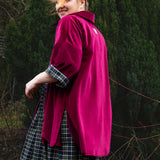 The Good Life Shirt in Burgundy Velvet