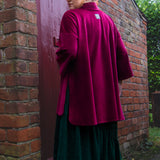 The Good Life Shirt in Burgundy Velvet