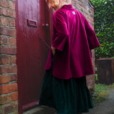 The Good Life Shirt in Burgundy Velvet