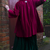 The Good Life Shirt in Burgundy Velvet