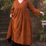 The Double Take Dress in Cider corduroy - House of Flint