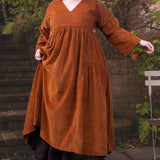 The Double Take Dress in Cider corduroy - House of Flint