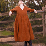 The Double Take Dress in Cider corduroy - House of Flint