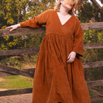 The Double Take Dress in Cider corduroy - House of Flint