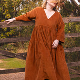 The Double Take Dress in Cider corduroy - House of Flint
