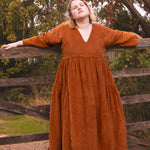 The Double Take Dress in Cider corduroy - House of Flint