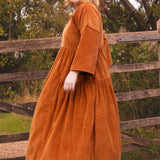 The Double Take Dress in Cider corduroy - House of Flint