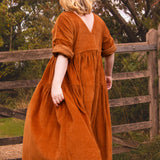 The Double Take Dress in Cider corduroy - House of Flint