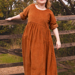 The Double Take Dress in Cider corduroy - House of Flint