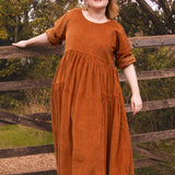 The Double Take Dress in Cider corduroy - House of Flint