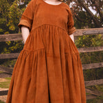 The Double Take Dress in Cider corduroy - House of Flint