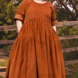 The Double Take Dress in Cider corduroy - House of Flint