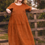 The Double Take Dress in Cider corduroy - House of Flint