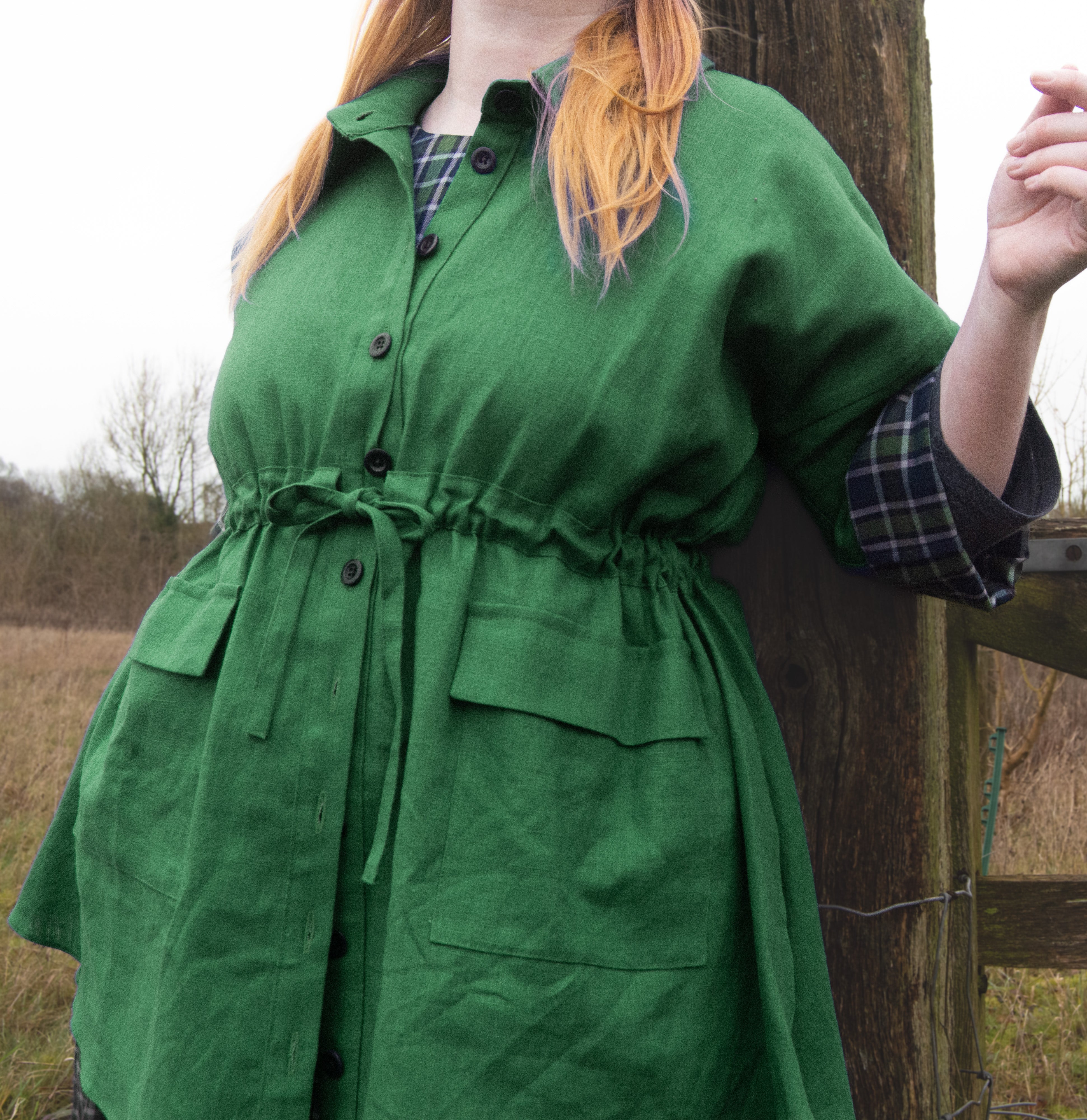The Good Life Shirt in Green Linen - S - House of Flint