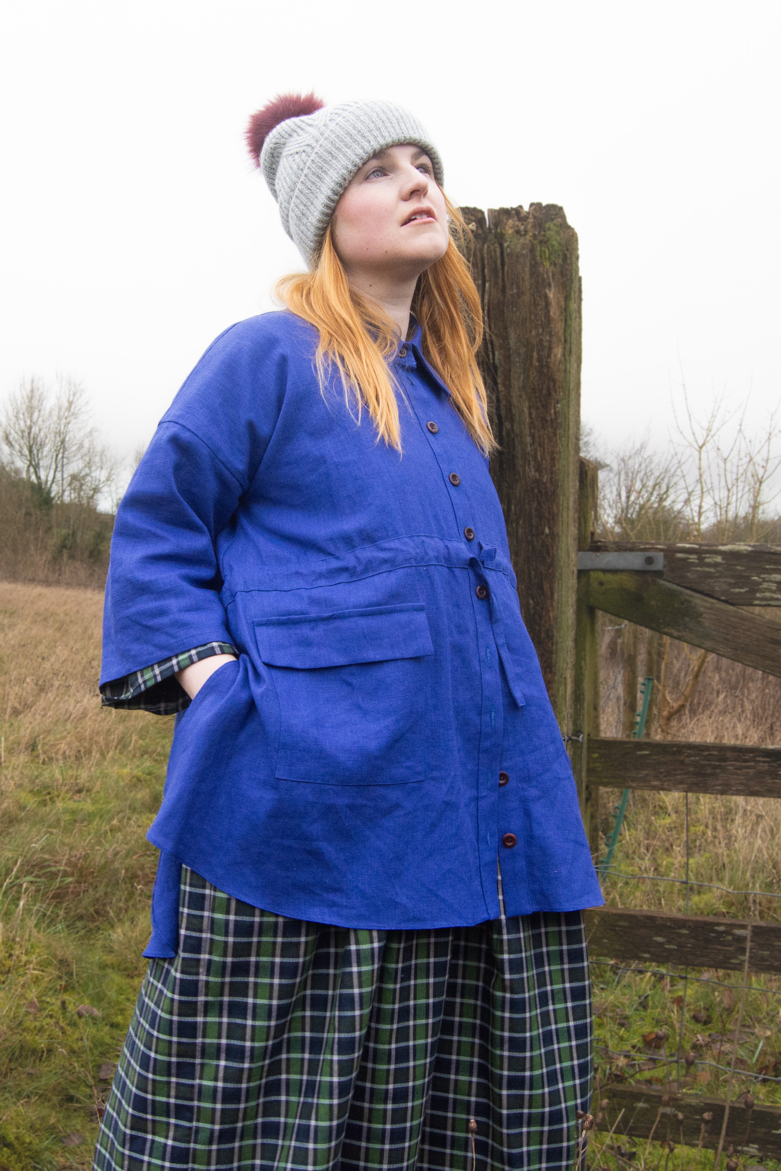 The Good Life Shirt in Blue Linen - House of Flint