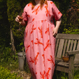 The Doddle Dress in Lobster