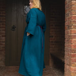 The Hybrid Dress in Peacock double gauze - House of Flint