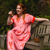 The Doddle Dress in Lobster