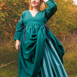 The Double Take Dress in Teal linen - House of Flint