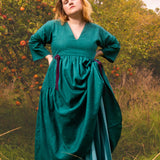 The Double Take Dress in Teal linen - House of Flint