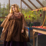 The Everything Tunic in Chestnut silk organza - House of Flint