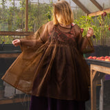 The Everything Tunic in Chestnut silk organza - House of Flint
