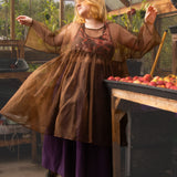 The Everything Tunic in Chestnut silk organza - House of Flint