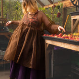 The Everything Tunic in Chestnut silk organza - House of Flint